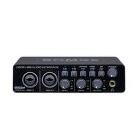 BOMGE U202 Interfaz de audio USB con preamplificador de micrófono XLR/TSR/TS, 48V, resolución de 32 bits/192kHz para grabación en computadora, streaming, podcasting