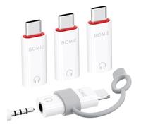 BOMIE Adaptador de audio tipo C a 3,5 mm, calidad de sonido de alta fidelidad, chip de decodificación DAC inteligente, música/llamadas/video para M-acBook, teléfono 17/16/15, Pad, G-alaxy (no soporta
