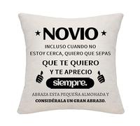 Bommex Recuerda a tu Novia un Regalo para tu Novio un Regalo de cumpleaños para él un cojín para tu Novio Aniversario de San valentín(Novio)