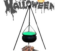 BommFu Caldero De Halloween - Cuenco para Dulces Y Decoración De Halloween - Cubo De Fiesta Recipiente para Dulces Decoración para Interior Exterior Hogar Terraza Mesa Cocina