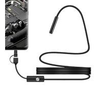 BommFu Cámara Endoscopio con Luz | Cámara Fontanería Impermeable IP67,Endoscopio Industrial Portátil con Cable de 3.5 m para Teléfono y Reparación Automotriz