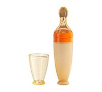 BommFu Cuchara para la alimentación del bebé - Dispensador de aplastamiento fácil de viajar | Cuchara de silicona para papilla de bebé - para gachas de cereales, puré de frutas y agua