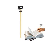 BommFu Fidget Pencil | Pluma giratoria de madera con sensor de Halloween, juguete sensorial para niños, viajes, espera, escuela, biblioteca, tarea