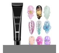 BommFu Gel 3D para uñas | Pegamento para modelado de uñas, encantador y fácil para salón, hogar, boda, vacaciones