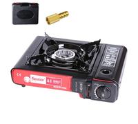 BommFu Hornillo De Camping Portátil Y Compacto | Estufa De Tetrano Con Un So-lo Quemador A Prueba De Vien-to - Para Camping, Balcón, Barbacoa De Mesa, Horno De Camping, Maletín Portátil, Barbacoa De