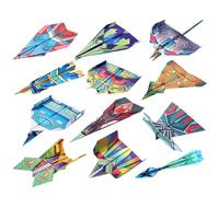 BommFu Kit De Aviones De Papel - Juguetes De Avión Con 12 Patrones,Kit De Papel Para Aviones De Colores Con 36 Hojas,Para Principiantes Niños Niñas Adultos Educación En Casa Escuela Fiesta