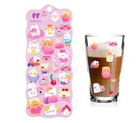 BommFu Pegatinas 3D - Pegatinas con motivos de animales para papelería | cuaderno, para smartphones, portátiles, equipaje de viaje, manualidades, fiestas, premios, aulas y escuelas