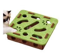 BommFu Puzzle Juguetes para Gatos | Juguete enriquecedor para gatos - Juego de rascar con timbre y pista de laberinto para el empleo y para el movimiento de morder para gatitos cachorros en el salón o