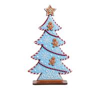 BommFu Rústico Festivo Jengibre chen Navidad Figuras - Bandeja De Varios Pisos Con Base Para Mesa De Chimenea