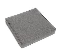 bomoe Lounge Cojines Jardin Exterior 60x60 cm - Funda de Almohada Lavable & Protección UV - Cómodo Cojín Asiento 8 cm Grosor - Acolchado Salón Ratán Muebles Jardin Gris Claro - ilano