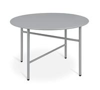 bomoe Mesa Auxiliar Redonda Metal Gris Ø 53 cm Tablero Resistente a los Arañazos - Mesa de Centro de Salón Estable Mesa de Jardín Ligera para Interior y Exterior - Mesilla de Noche Dormitorio Finn