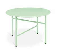 bomoe Mesa Auxiliar Redonda Metal para Interior y Exterior Centro arañazos | Ø53cm Menta tablero resistente a los de salón estable jardín ligera mesilla de noche Dormitorio balcón nórdica terraza Finn