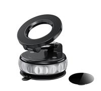 BomSaluka Soporte magnético de succión al vacío para teléfono, soporte magnético plegable con ventosa para coche, soporte magnético ajustable de 360° para autos/gimnasios/espejos/superficie lisa