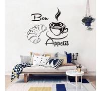 Bon Appetit - Adhesivo de vinilo para cocina, restaurante, comedor, comedor, papel pintado impermeable, decoración del hogar, 42 x 46 cm