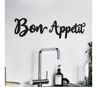 Bon Appetit Decoración de pared Bon Appetit Letrero de metal para pared de cocina de granja Arte de pared Comedor Cocina Letreros colgantes Regalo de inauguración de la casa