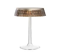 Bon Jour Lámpara de Mesa Cuerpo de Bronce mate/Pantalla Ahumada