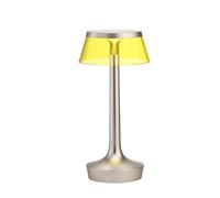 Bon Jour Unplugged Lámpara de Mesa Cuerpo de Bronce mate/Pantalla Amarilla