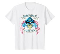 Bon Jovi Hard Rock Band Forever Álbum Oficial Camiseta, Niños, Blanco, 2 años