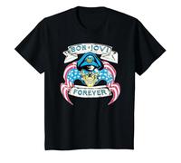 Bon Jovi Hard Rock Band Forever Álbum Oficial Camiseta, Niños, Negro, 4 años