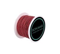 BON.MAR Bobina de Dyneema revestido, Sk 75, bobina de 50 m, rojo con inserciones negras, Ø1,5 mm