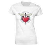 Bon Music Jovi - Camiseta de manga corta para mujer, cuello redondo, ajuste clásico, casual, deportiva, elástica, color negro, blanco, 54