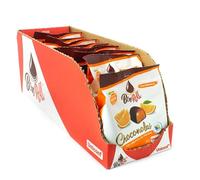 Bon Roll Choconola Uniconf - Snack de Chocolate con Relleno de Frutas - Surtido de Sabores (Fresa, Naranja y Arándano) - Estuche 12 Bolsas de 72 g (Naranja)