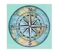 Bon Voyage Design - Servilletas para almuerzo, color azul