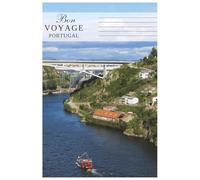 Bon Voyage Portugal: A stylish 6x9 squared notebook inspired by the colors and spirit of Portugal - perfect for notes, sketches, or travel memories.