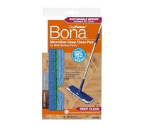Bona Almohadilla de limpieza profunda de microfibra, para suelos de madera y superficies duras, se adapta a la familia de fregonas Bona, 1 unidad (paquete de 1)