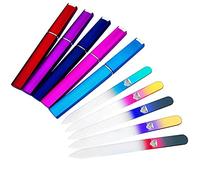 Bona Fide Beauty Kit de Manicura de 5 Piezas - Lima de Vidrio - Lima de Uñas para Manicura con Estuches - Set de Manicura, Limas Suaves y Precisas - Limas de Vidrio Checo Premium