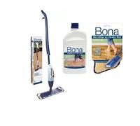 Bona Hardwood Floor Spray CURVE Mop, includes 28.75 oz. Cartridge and Bona Hardwood Polish Kit with Applicator Pad by Bona