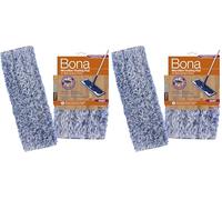 Bona Microfibre Dusting Pad Recambio Atrapapolvo, Poliéster, Blanco Azul, 1 (Paquete de 2)