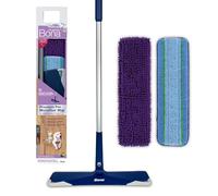 Bona Pet System - Kit de fregona de Microfibra, Limpiar Suelos Duros, Incluye 1 trapeador de Piso, 1 Almohadilla de Limpieza, 1 Almohadilla de Barrido, acción electrostática Que