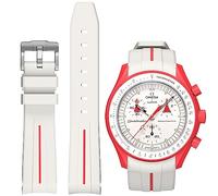BONACE Correa para Omega x Swatch MoonSwatch/Rolex Watch/SEIKO Watch de 20 mm,Correa de repuesto de silicona para reloj Omega X Swatch Moonswatch Speedmaster sin espacio