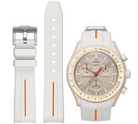 BONACE Correa para Omega x Swatch MoonSwatch/Rolex Watch/SEIKO Watch de 20 mm,Correa de repuesto de silicona para reloj Omega X Swatch Moonswatch Speedmaster sin espacio (grigio)
