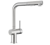 BONADE Grifo de cocina extensible, alta presión, grifo de cocina con ducha, 2 tipos de chorro, grifo giratorio 360°, grifo mezclador de cocina, monomando de acero inoxidable cepillado