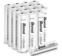 BONAI 1100mAh Pilas Recargables Ni-MH AAA, 1200 Ciclos, 1,2V Alta Capacidad Pilas AAA Recargable Precargadas, Baja Autodescarga(16 Piezas)