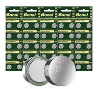 BONAI 50 Pilas LR44, A76 / GP76A / 357 / SR44W / V13GA, Pilas Alcalinas de botón LR44 de 1,5 V Duración Larga, Rendimiento Elevado para su Uso en Calculadoras,Juguetes y Dispositivos de Medición