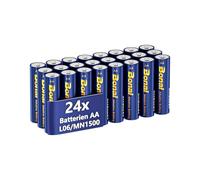 BONAI Pilas Alcalinas AA LR6 (Pack de 24 Unidades) 1.5 V Mignon Pila Alkaline, Rendimiento Elevado, Almacenamiento de 10 años, MN1500