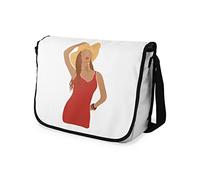 Bonamaison Bolsa de Mensajero con Estampado Digital con Correa Negra para Estudiantes, Bolsa de Cuerpo Cruzado, Bolsa de mensajería, Bolsa de Hombro para niños, niñas, niños, tamaño: 29 x 36 cm