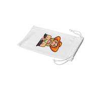 Bonamaison Bolsa para Gafas de Sol con impresión Digital, 100% algodón, Suave y Delgada, Funda Protectora para Gafas con Cierre de cordón, 1 Pieza, 11 x 19 cm