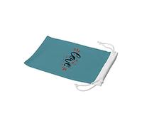 Bonamaison Bolsa para Gafas de Sol con impresión Digital, 100% algodón, Suave y Delgada, Funda Protectora para Gafas con Cierre de cordón, 1 Pieza, 11 x 19 cm