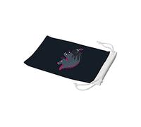 Bonamaison Bolsa para Gafas de Sol con impresión Digital, 100% algodón, Suave y Delgada, Funda Protectora para Gafas con Cierre de cordón, 1 Pieza, 11 x 19 cm
