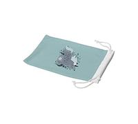 Bonamaison Bolsa para Gafas de Sol con impresión Digital, 100% algodón, Suave y Delgada, Funda Protectora para Gafas con Cierre de cordón, 1 Pieza, 11 x 19 cm