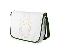 Bonamaison Bolso Bandolera con Estampado Digital con Correas de Color Caqui para niñas y niños, para Estudiantes y para Llevar al Hombro, tamaño: 29 x 36 cm