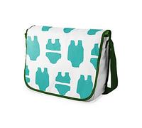 Bonamaison Bolso Bandolera con Estampado Digital con Correas de Color Caqui para niñas y niños, para Estudiantes y para Llevar al Hombro, tamaño: 29 x 36 cm