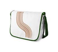 Bonamaison Bolso Bandolera con Estampado Digital con Correas de Color Caqui para niñas y niños, para Estudiantes y para Llevar al Hombro, tamaño: 29 x 36 cm