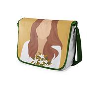 Bonamaison Bolso Bandolera con Estampado Digital con Correas de Color Caqui para niñas y niños, para Estudiantes y para Llevar al Hombro, tamaño: 29 x 36 cm