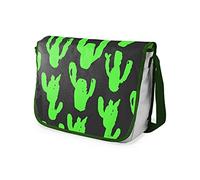 Bonamaison Bolso Bandolera con Estampado Digital con Correas de Color Caqui para niñas y niños, para Estudiantes y para Llevar al Hombro, tamaño: 29 x 36 cm