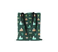 Bonamaison Bolso De Mano Impreso, 100% Algodón, Bolso de la Compra Reutilizable, Bolso De Compras, Ecológico, Plegable, Bolso de Tela de Lona con Asas Negras, 48x55 Cm - Fabricado en Turquía